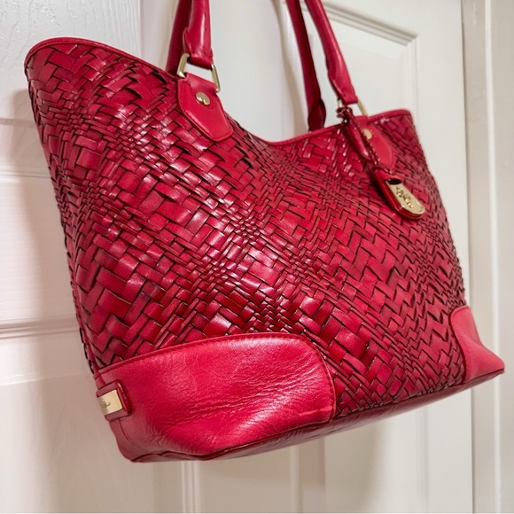 Cole Haan Optical Weave Leather Large Tote - Picture 3 of 15